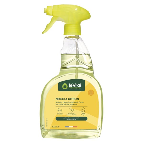 LE VRAI - Dégraissant Désinfectant ND610A Citron 750ml
