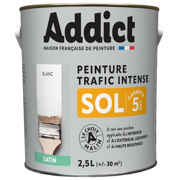 ADDICT - Peinture Sol Trafic Intense Satin 2.5L