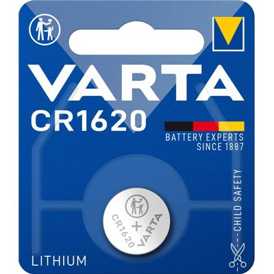VARTA - PILE LITHIUM BOUTON CR1620 BLISTER DE 1