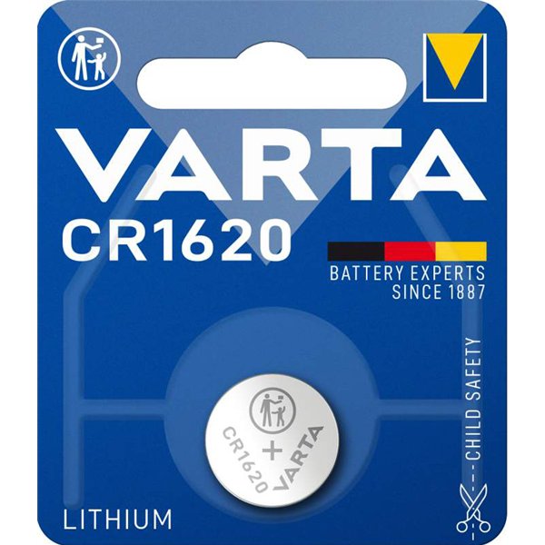 VARTA - PILE LITHIUM BOUTON CR1620 BLISTER DE 1