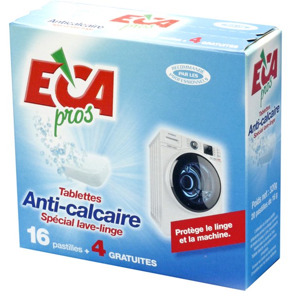 ECA PROS - Tablette anti-calcaire pour lave-linge x 16