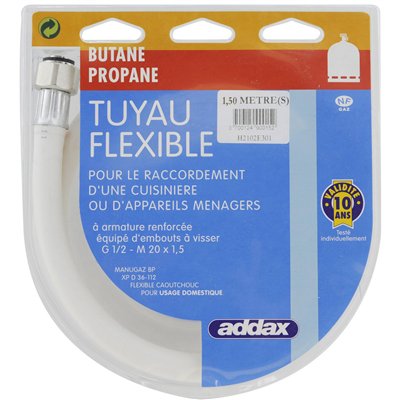 ADDAX - Flexible Gaz Butane Propane Manugaz à Visser - 10 ans en Blister