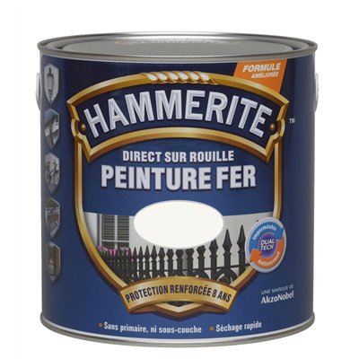 HAMMERITE - Hammerite fer bril.laque 0.25l blc 070731