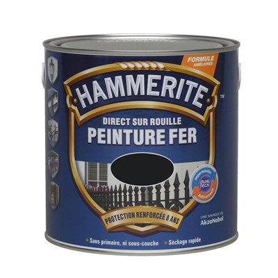 HAMMERITE - Hammerite fer bril.laque 0.25l noir 070730