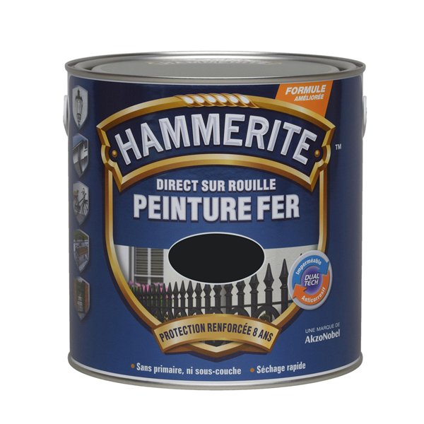 HAMMERITE - Hammerite fer bril.laque 0.25l noir 070730