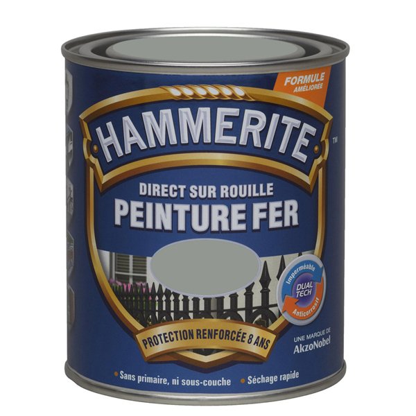 HAMMERITE - Hammerite fer bril.laque 0.75l gris nuage 070821