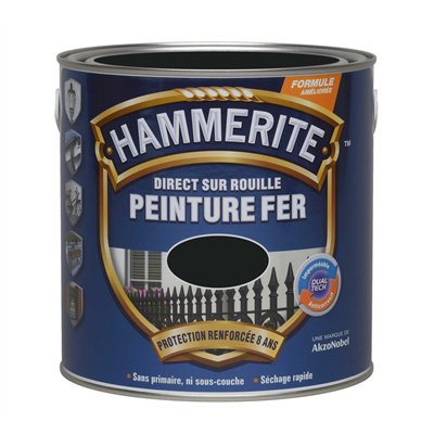 HAMMERITE - Hammerite fer satiné 0l25 noir