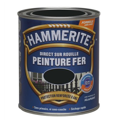 HAMMERITE - Hammerite fer satiné 0l75 noir
