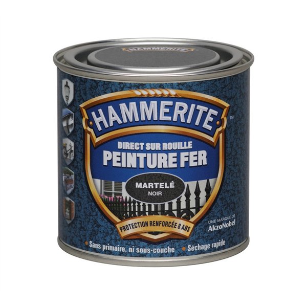 HAMMERITE - Hammerite fer martelé 0.25l gris argent 070703