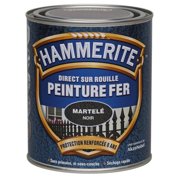 HAMMERITE - Hammerite fer martelé 0.75l gris ardoise