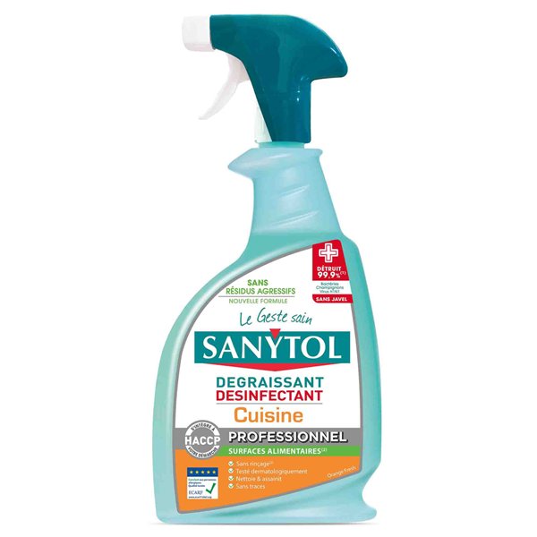 SANYTOL - Désinfectant Dégraissant Cuisine 750ml