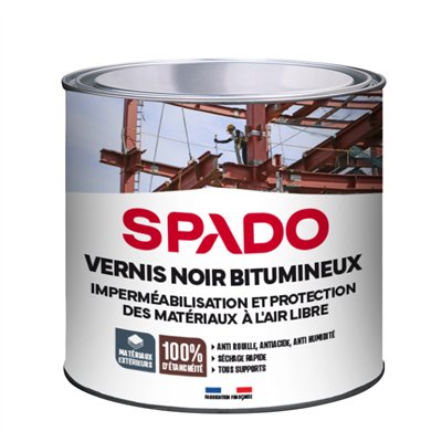 SPADO - Vernis noir bitumineux 1l