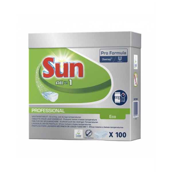 SUN PROFESSIONNAL - Sun Professionnel Tout en 1 Eco Tablettes Lave-Vaisselle Boite de 100
