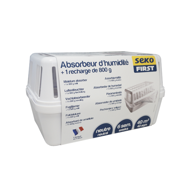 SEKOFIRST - Absorbeur d'Humidité + 1 Recharge 800g