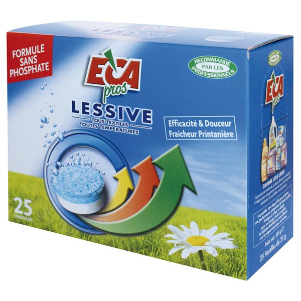 ECA PROS - Lessive tablette au savon végétal x 25