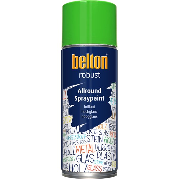 BELTON - Peinture de Finition Brillante Robust Aérosol 400ml vert pomme