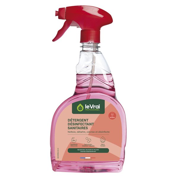LE VRAI - Détergent désinfectant sanitaires 5 en 1 - Spray 750 ml