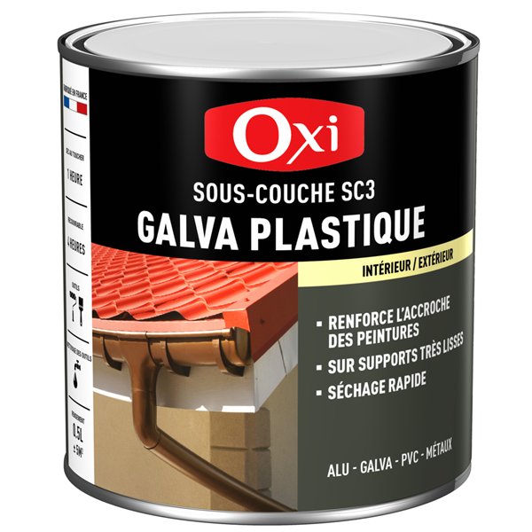 OXI - Sous couche galva/plastique 500ml blanc