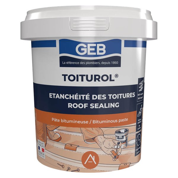 GEB - Mastic bitumeux toiture boîte n3 900g noir