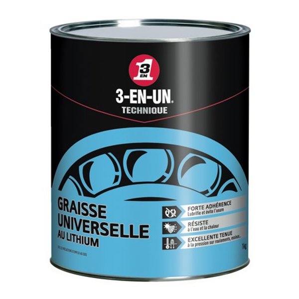 3-EN-UN - Graisse universelle au lithium - 1 Kg