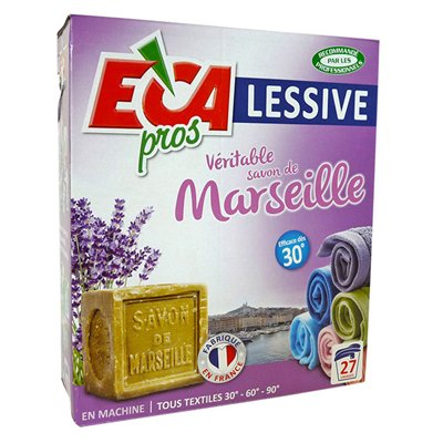 ECA PROS - Lessive poudre au savon de Marseille 27 lavages