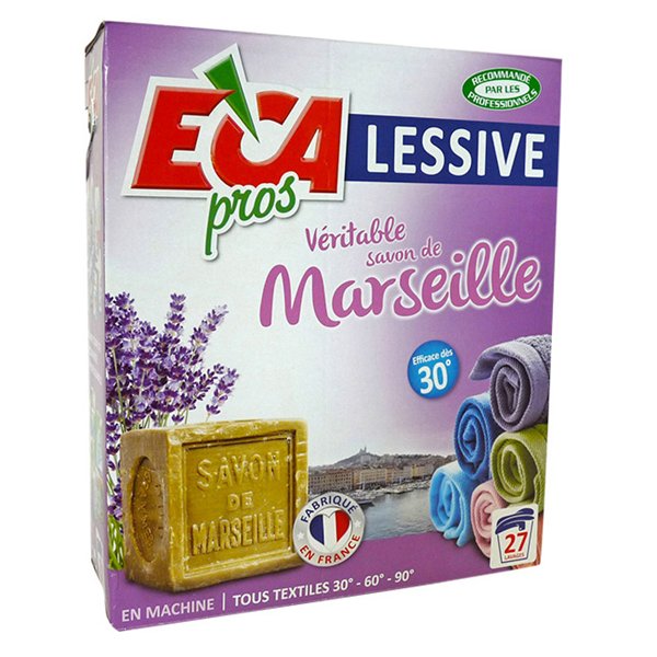 ECA PROS - Lessive poudre au savon de Marseille 27 lavages