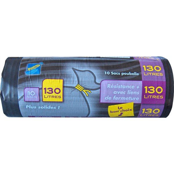 ELBE - Sac poubelle renforcé x10 - 130 L