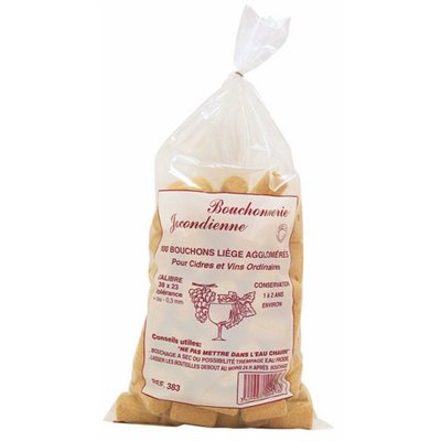 BOUCHONNERIE JOCONDIENNE - 100 Bouchons en Liège Aggloméré 38x23mm