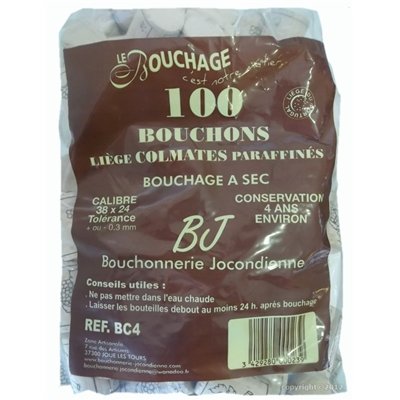 BOUCHONNERIE JOCONDI - Bouchon cylin.38x24colmat.sac100