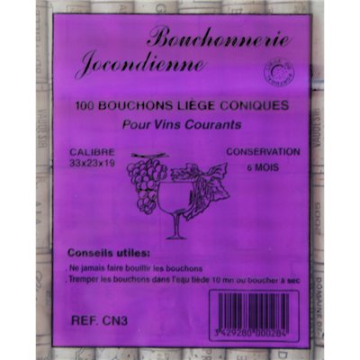 BOUCHONNERIE JOCONDI - Bouchon coniq.33x23x19 sach/100