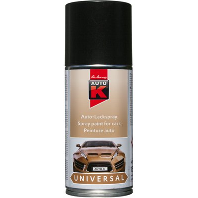 AUTO K - Peinture de Finition Satin Noir Aérosol 150ml