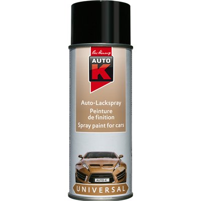 AUTO K - Peinture de Finition Brillante Noir Aérosol 400ml