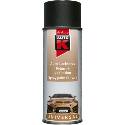 AUTO K - Peinture de Finition Mate Noir Aérosol 400ml