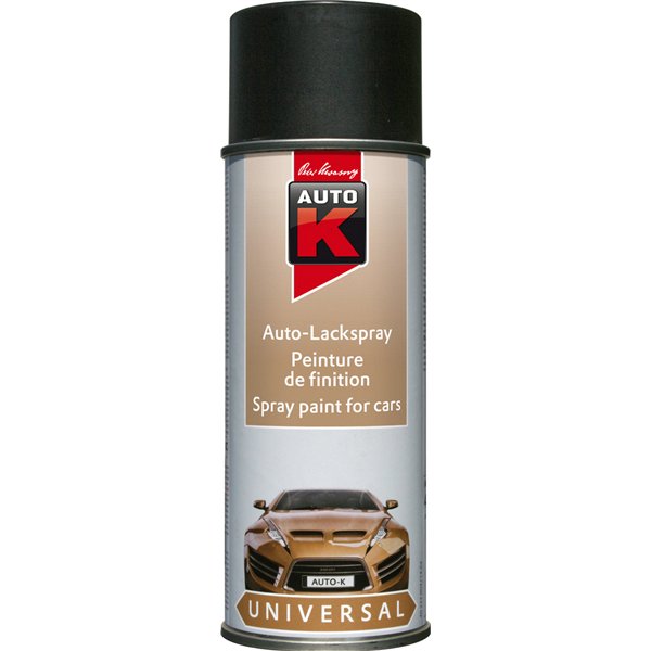 AUTO K - Peinture de Finition Mate Noir Aérosol 400ml