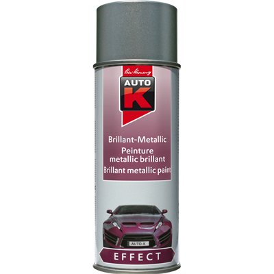 AUTO K - Peinture Effet Métal Argent Silverstone Aérosol 400ml