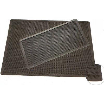BTB - Tapis Caoutchouc Gratte Pieds à Picots Noir 40x60cm