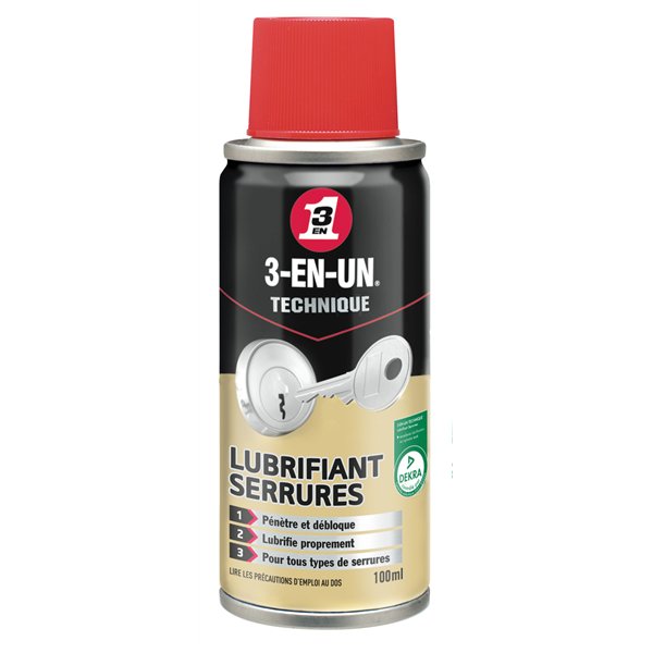 3-EN-UN - Lubrifiant Serrures 3 en 1 TECHNIQUE 100 mL