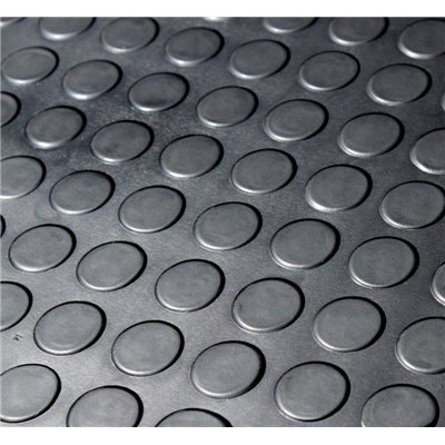 DECORAMA - Tapis Caoutchouc Pastillé Noir 120cm Épaisseur 3mm à La Coupe