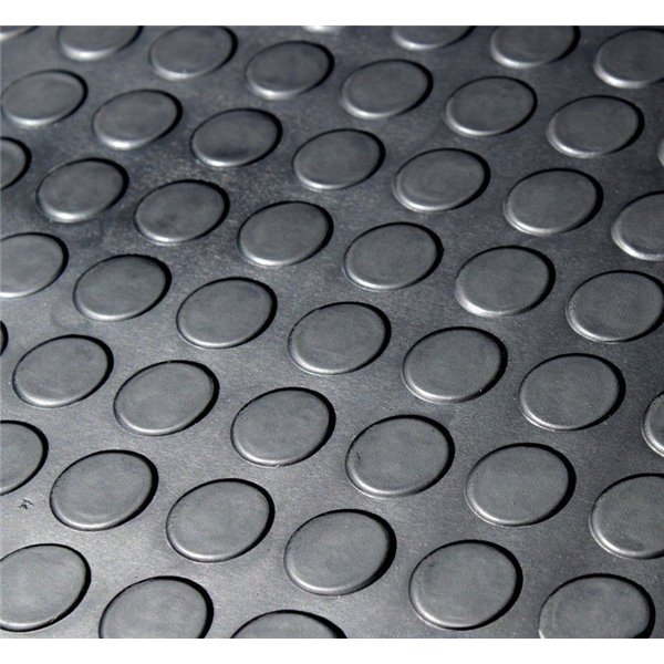 DECORAMA - Tapis Caoutchouc Pastillé Noir 120cm Épaisseur 3mm à La Coupe