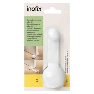 INOFIX - Butée Arrêt de Porte Rotatif Adhésif Blanc Ø40mm