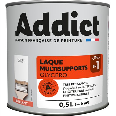 ADDICT - Laque Multisupports Glycéro Brillante 0.5L