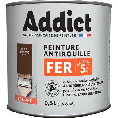 ADDICT - Peinture Fer Antirouille Brillante 0.5L