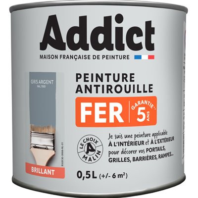 ADDICT - Peinture Fer Antirouille Brillante 0.5L