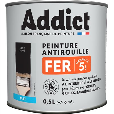 ADDICT - Peinture Fer Antirouille Brillante 0.5L