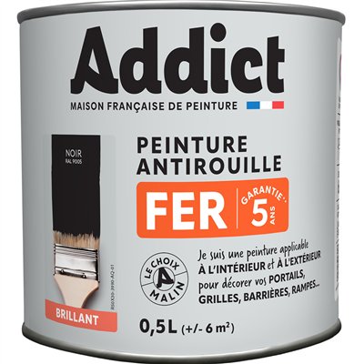 ADDICT - Peinture Fer Antirouille Brillante 0.5L