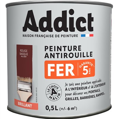 ADDICT - Peinture Fer Antirouille Brillante 0.5L