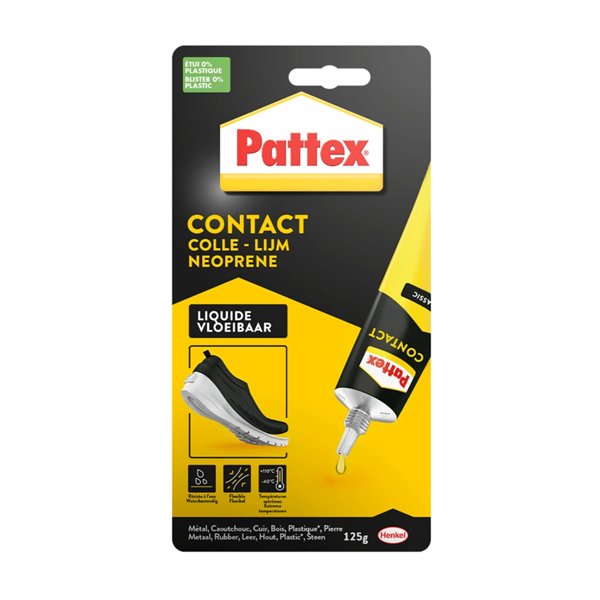 PATTEX - Pattex colle contact liquide tube blister 125g