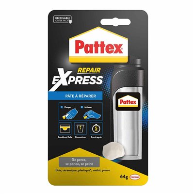 PATTEX - Colle 100% pâte à réparer - 64 g
