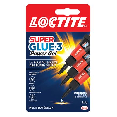 LOCTITE - Super glue3 colle power flex 3x1g minitrio
