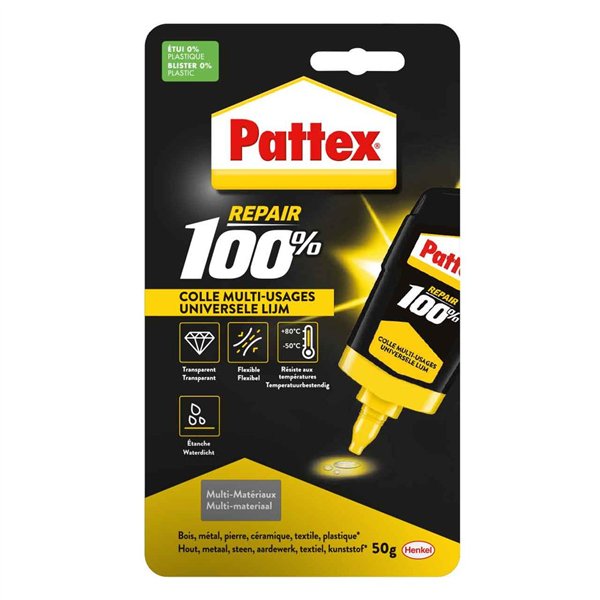 PATTEX - Pattex colle multi usages 100% blister 50g